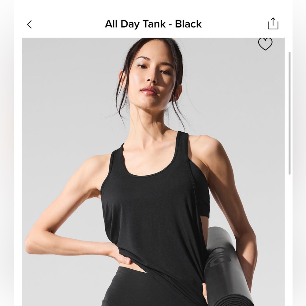 All day tank alo yoga size m